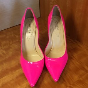 Guess hot pink pumps size 8.5